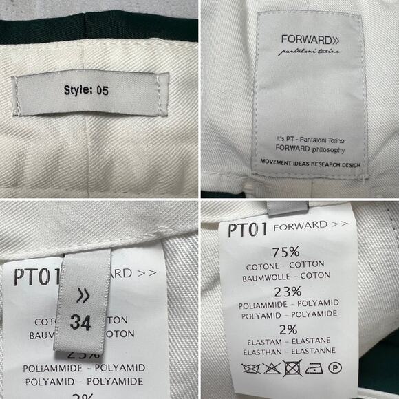 NEW PT Torino PT01 FORWARD Nylon Cotton 1 Pleat Pants 05 SIZE 34 x 26 NWT - Picture 6 of 15